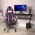 Flash Furniture Purple LeatherSoft Gaming Chair with Skater Wheels CH-00288-PR-RLB-GG